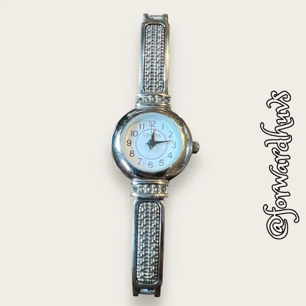 Bundle Sale 3 for $15 | Geneva Silver-tone Stretch Watch NEEDS BATTERY